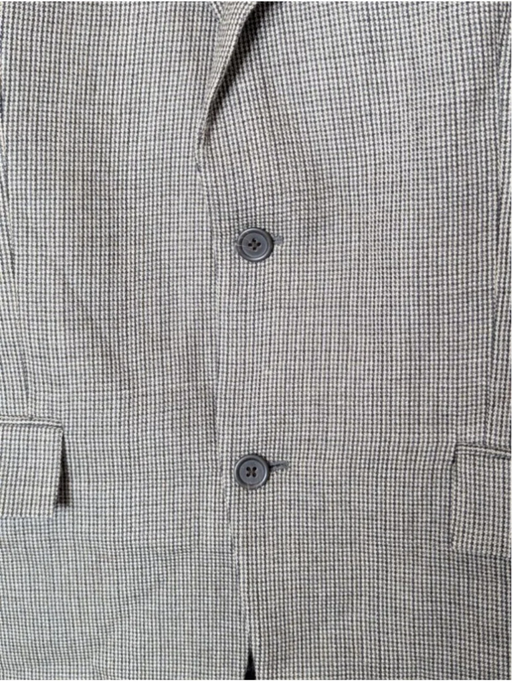 Men's LAUREN Ralph Lauren 100% Wool Gray Black Houndstooth Sport Coat 40R